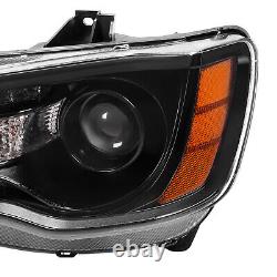 Pour Chrysler 300 2011-2023 Phares de projecteur à LED DRL noirs côté conducteur et passager