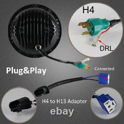 Pour Hummer H2 H3T 05-10 7 pouces Halo LED Phare avec feux de jour et kit combo de 4 feux de brouillard