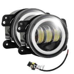 Pour Hummer H2 H3T 05-10 7 pouces Halo LED Phare avec feux de jour et kit combo de 4 feux de brouillard