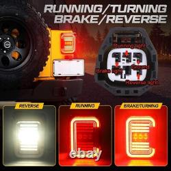 Pour Jeep Wrangler 07-18 JK 7 Kit Combo de phares LED Feux arrière Feux de brouillard et clignotants