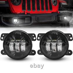 Pour Jeep Wrangler 07-18 JK 7 Kit Combo de phares LED Feux arrière Feux de brouillard et clignotants