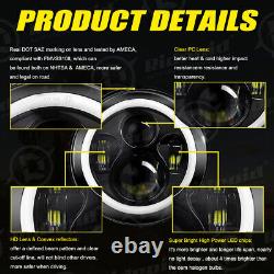 Pour Jeep Wrangler JK 07-18 Combo 7 Phares Halo à LED Clignotants Feux arrière