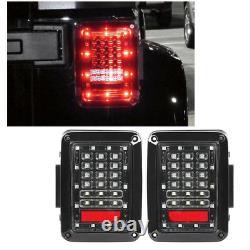 Pour Jeep Wrangler JK 2007-2018 Combo de phares à LED de 7 pouces Feux de brouillard Feux de virage Feux arrière