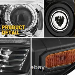 Pour Toyota Tacoma 2016-2021 avec feux de jour à LED Phares noirs Phares Projecteur Garniture